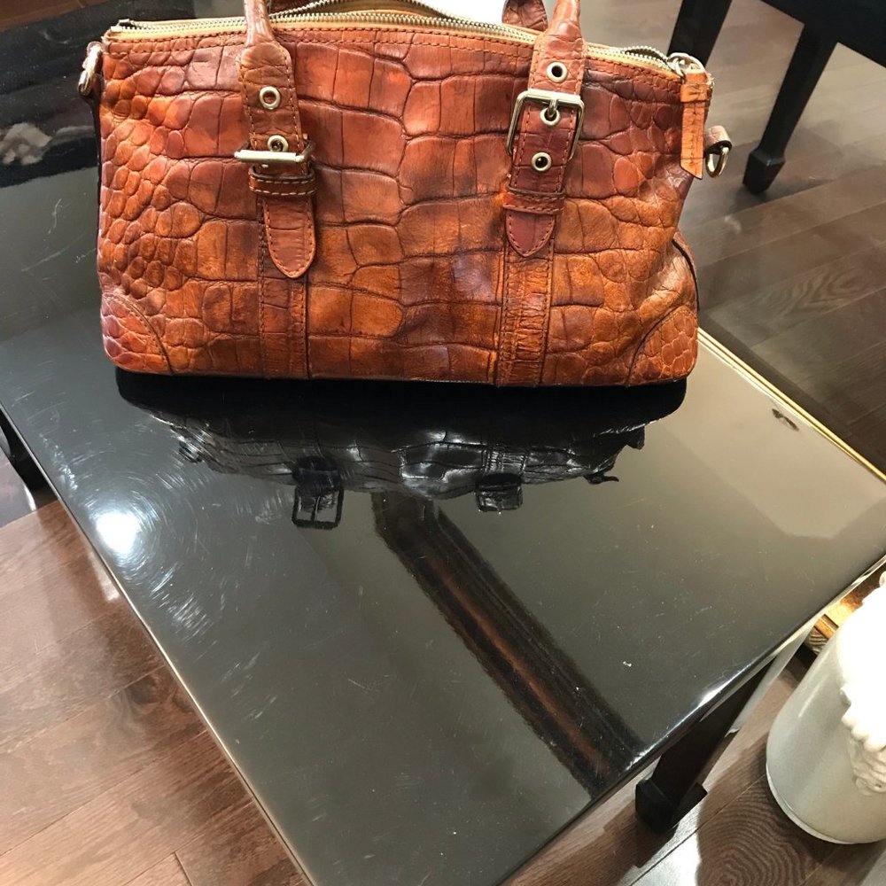 Dooney & Bourke Leather Alligator Skin Satchel